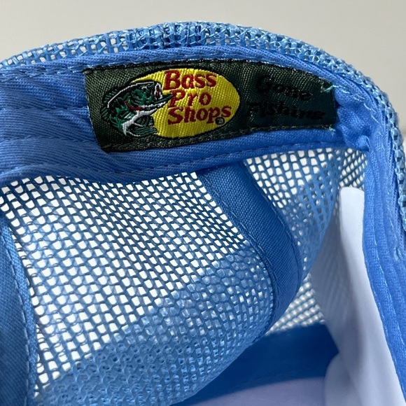 NWT Brand New Bass Pro Shop Light Blue Mesh Back Trucker Har Cap Unisex - Picture 7 of 8